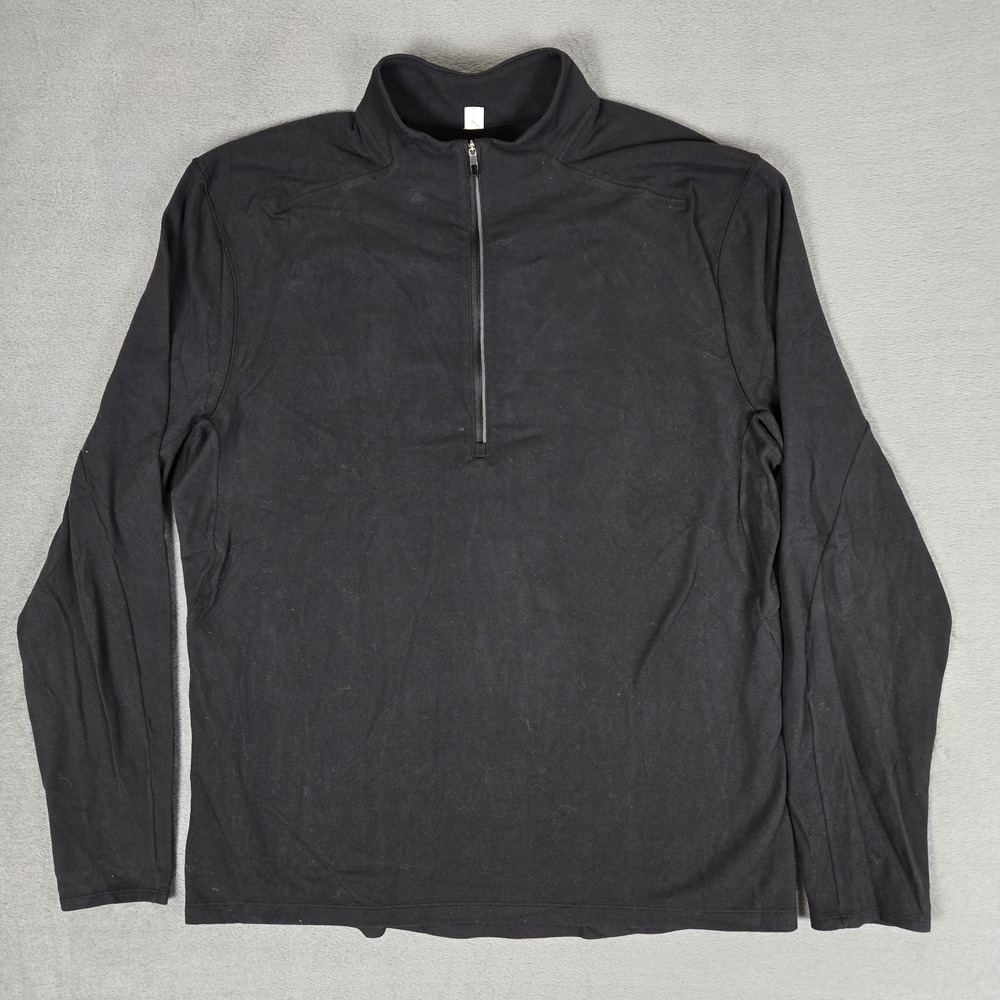 Lululemon Surge Warm 1/2 Zip Men XL Black Performance Running Refelective M3AJWS
